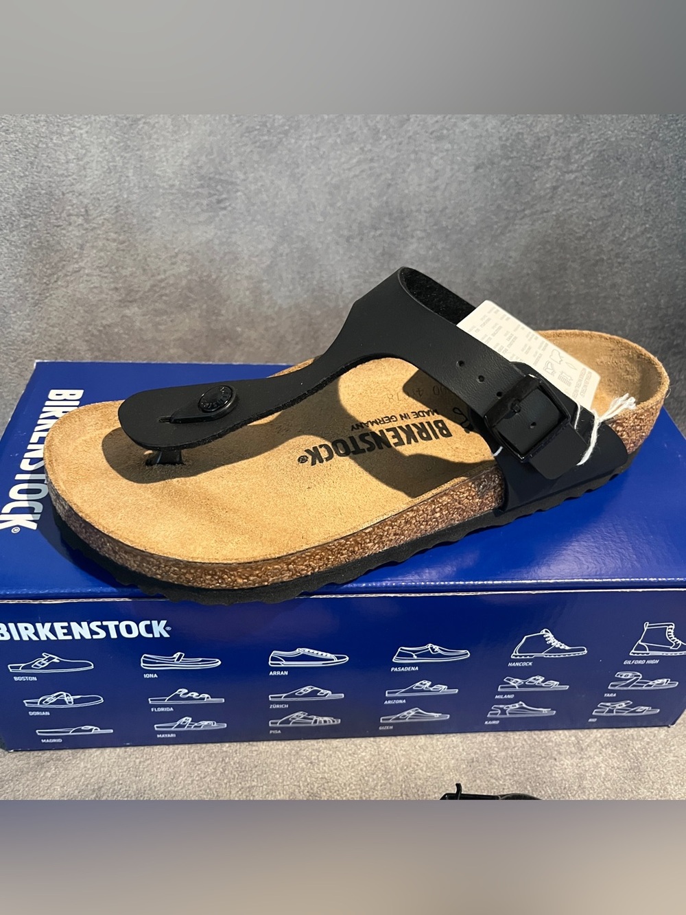 Birkenstock Women’s Gizeh Sandals Black Size 37 EU 6 US - Picture 8 of 13